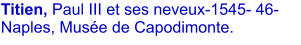 Titien, Paul III et ses neveux-1545- 46- Naples, Muse de Capodimonte.